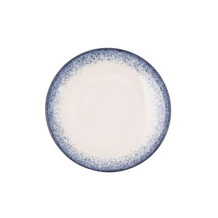 Eetservies 18-delig wit/blauw/porselein