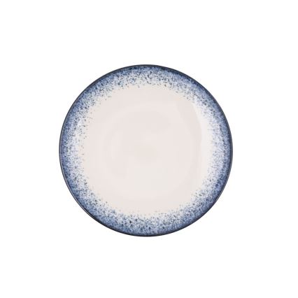 Eetservies 18-delig wit/blauw/porselein