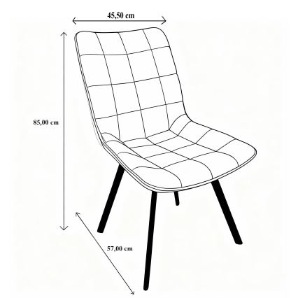Eetkamerstoel ADINA grijs