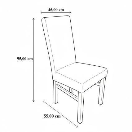 Eetkamerstoel ALISON bruin/beuk