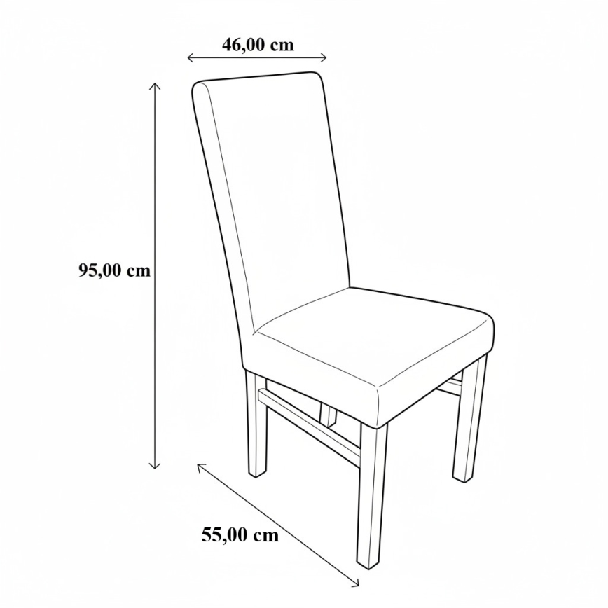 Eetkamerstoel ALISON bruin/beuk