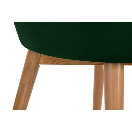 Eetkamerstoel BAKERI 86x48 cm donkergroen/licht eiken
