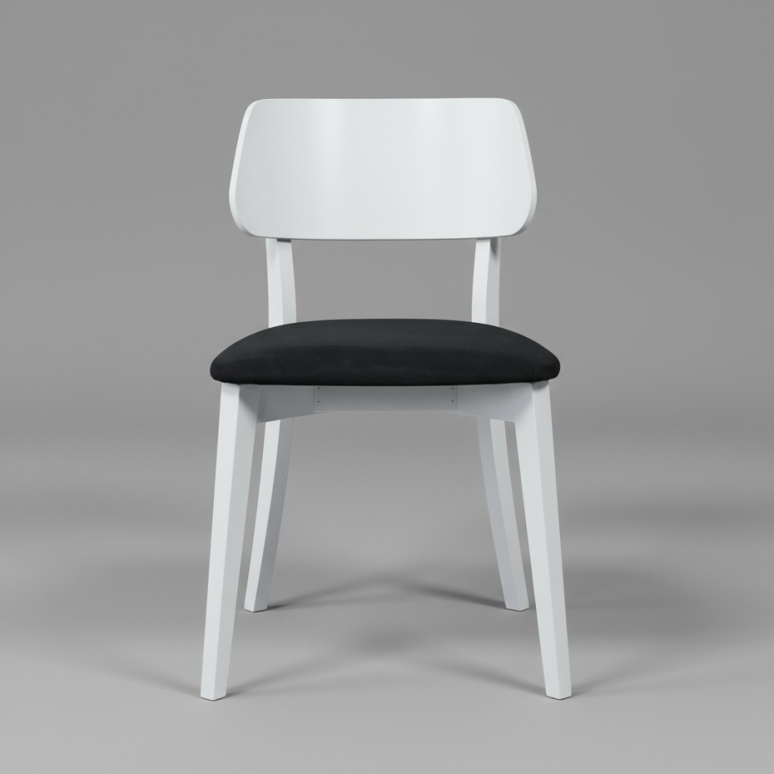 Eetkamerstoel EZRA wit/zwart