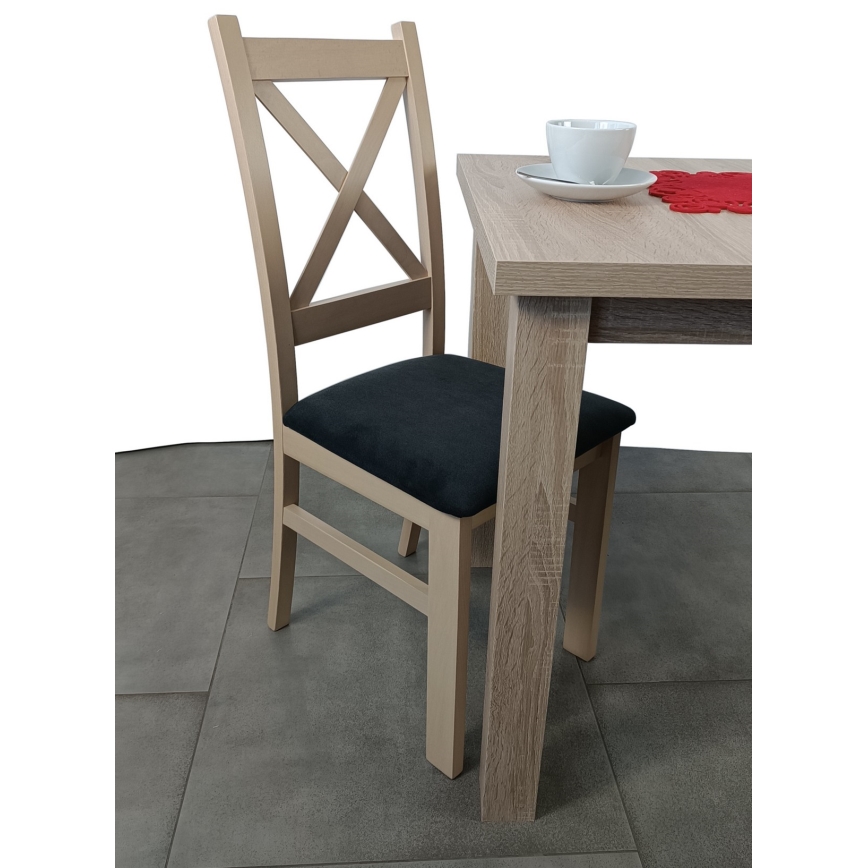 Eetkamerstoel NATE Sonoma eik/zwart