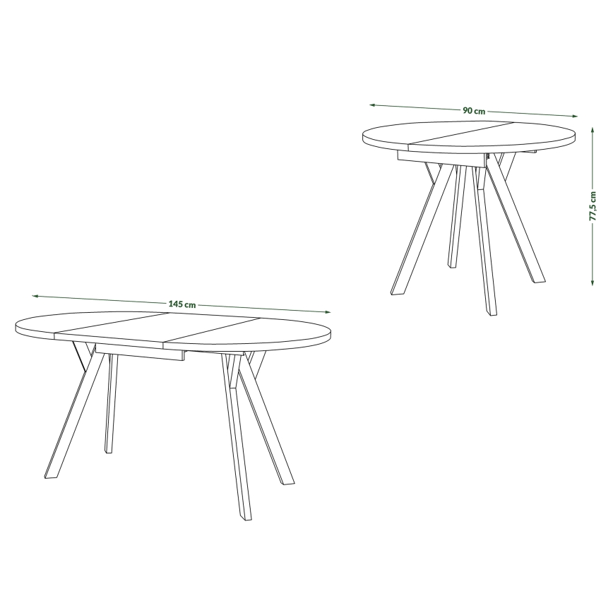 Eettafel ARTUR artisan eiken/beige