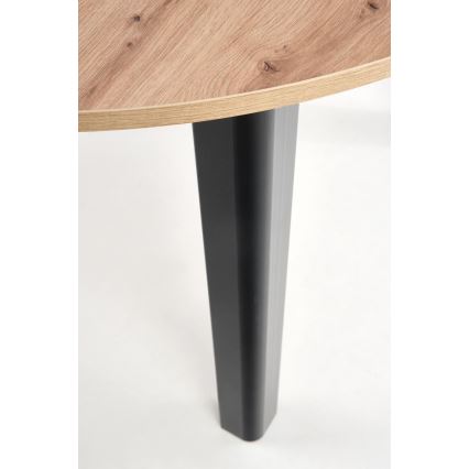 Eettafel CALMIO artisan eiken/zwart