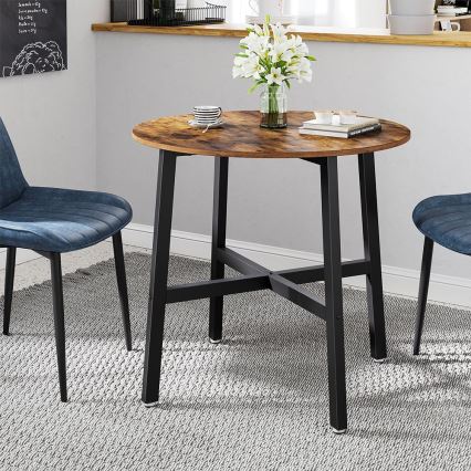 Eettafel ELDUR bruin/zwart