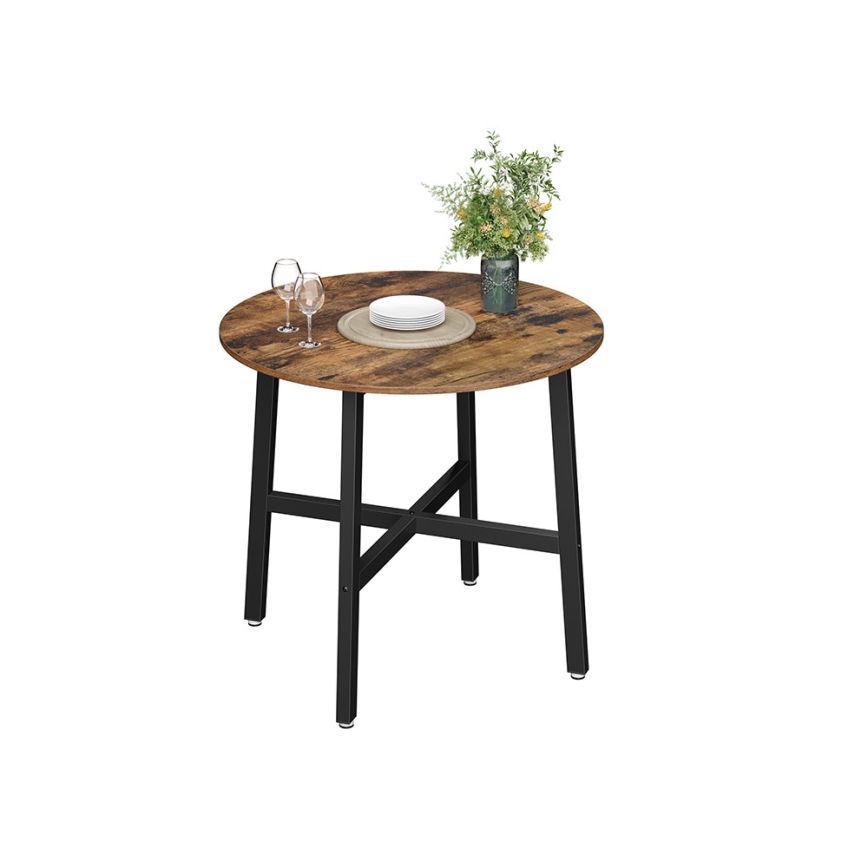 Eettafel ELDUR bruin/zwart