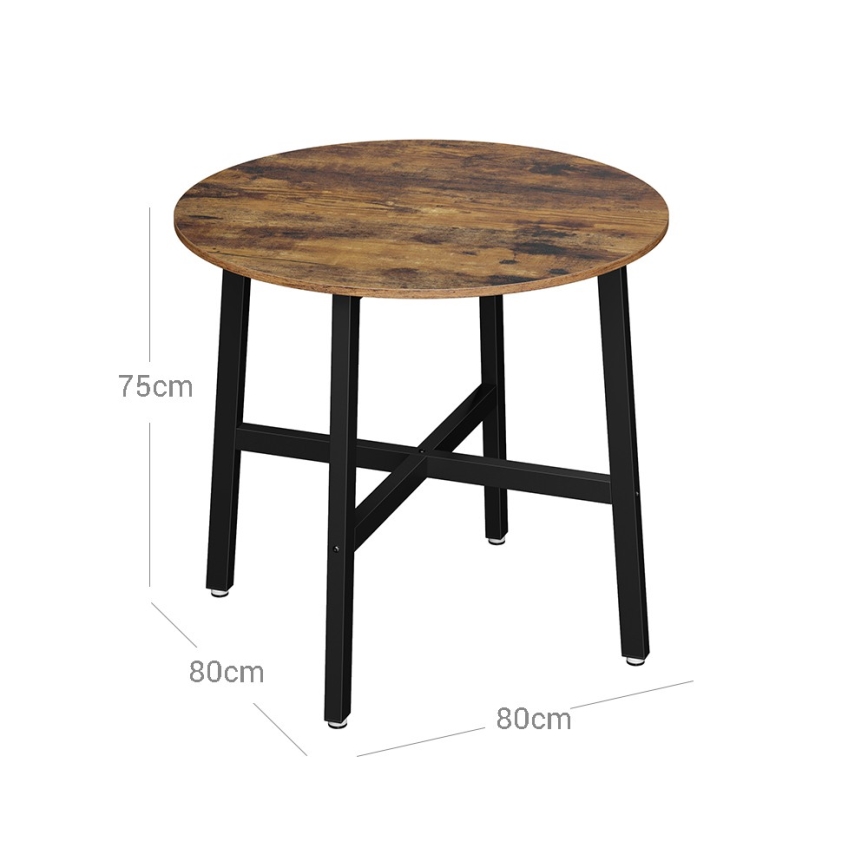 Eettafel ELDUR bruin/zwart