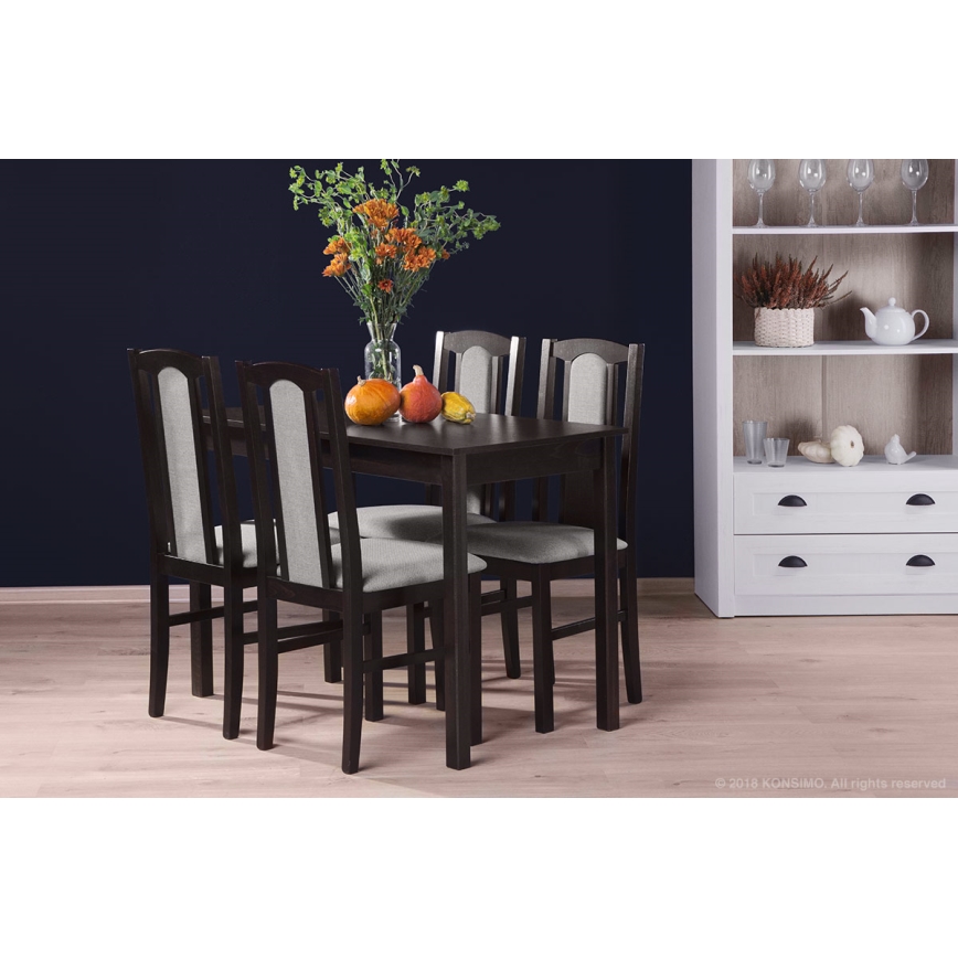 Eettafel EVENI 76x60 cm beuken/wengé