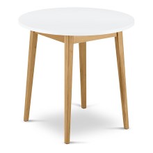 Eettafel FRISK 75x80 cm wit/eiken