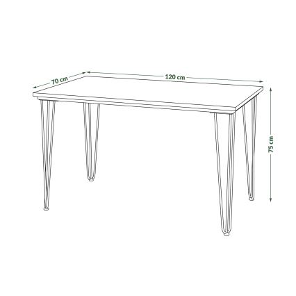 Eettafel HALIJA, grijs beton