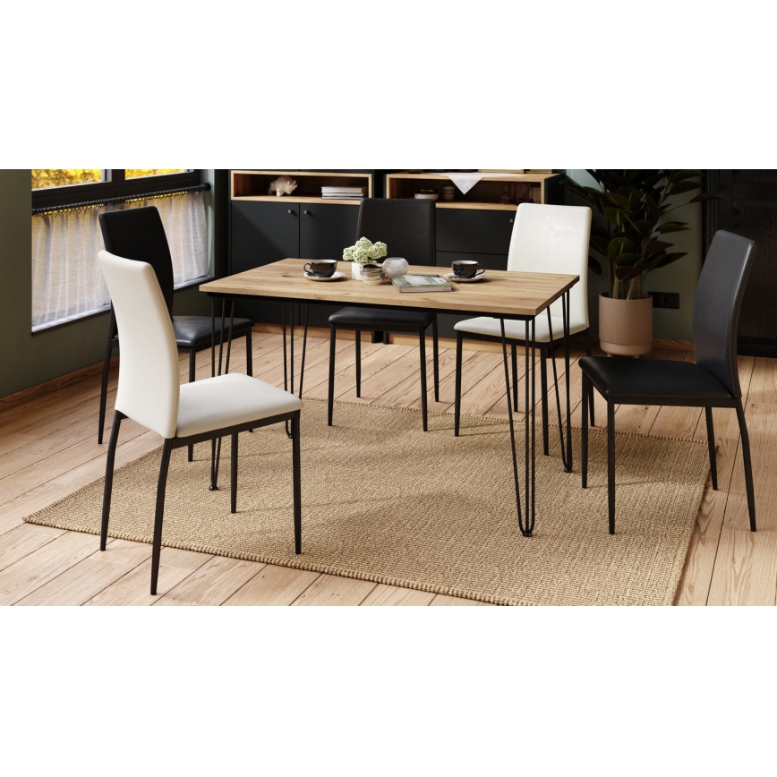 Eettafel HALIJA met craft eiken decor