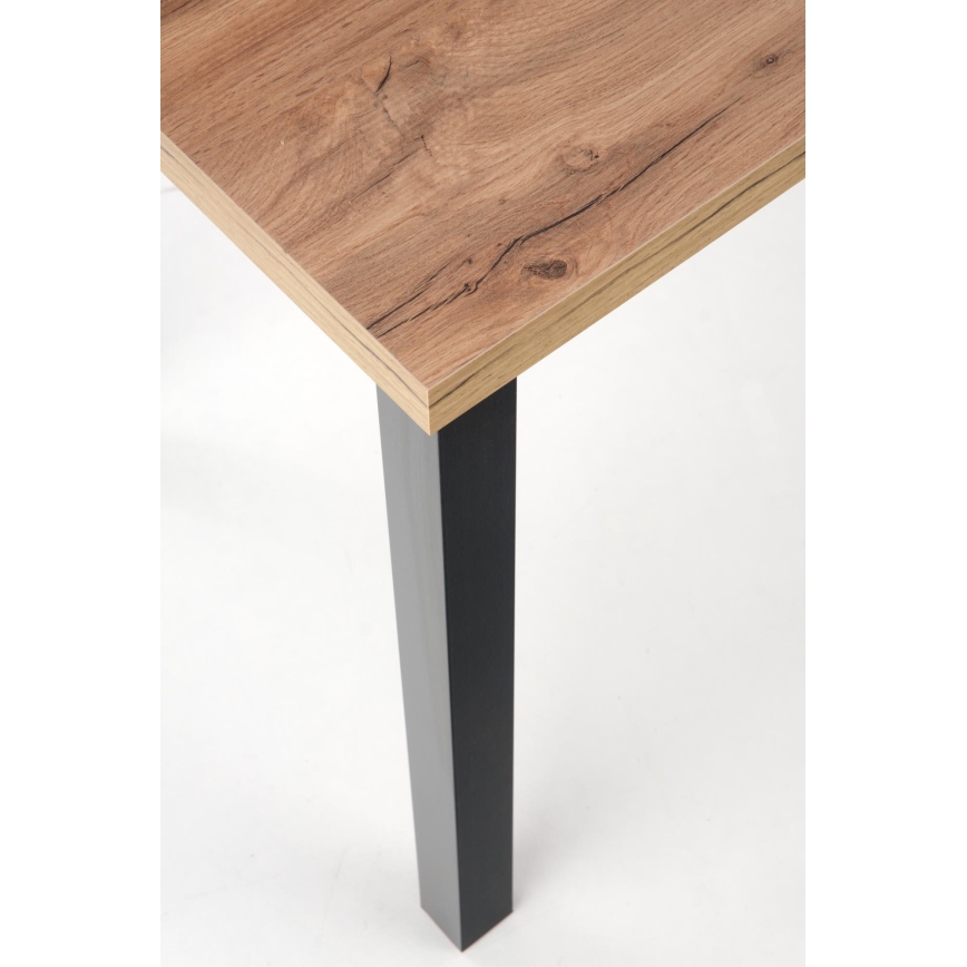 Eettafel KINDOR eiken wotan/zwart