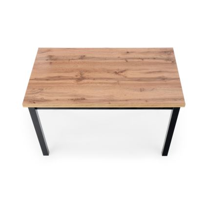 Eettafel KINDOR eiken wotan/zwart