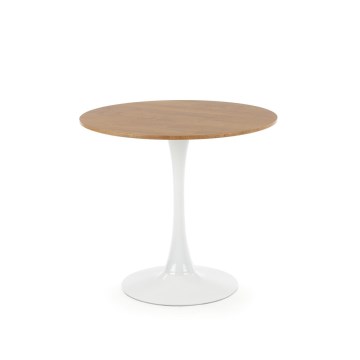 Eettafel LUGI Ø 80 cm bruin/wit