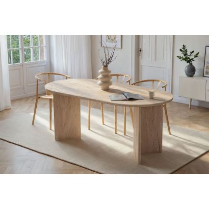 Eettafel NEL 180 x 90 cm beige