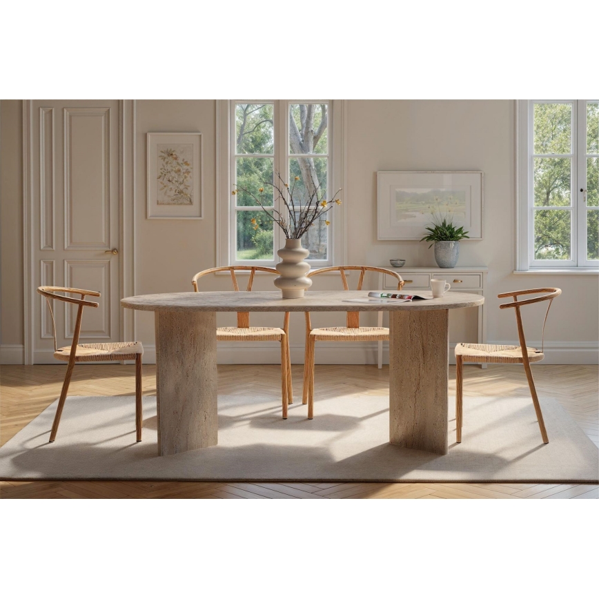Eettafel NEL 180 x 90 cm beige