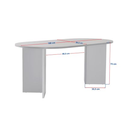 Eettafel NEL 180 x 90 cm beige