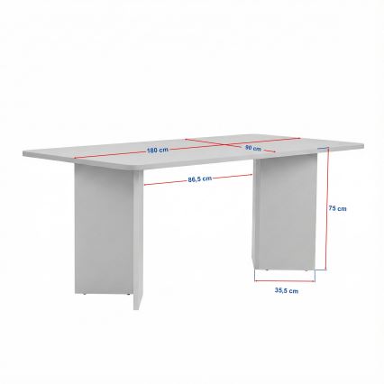 Eettafel NEL 180x90 cm beige