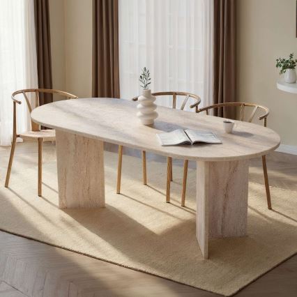 Eettafel NEL 200x90 cm beige