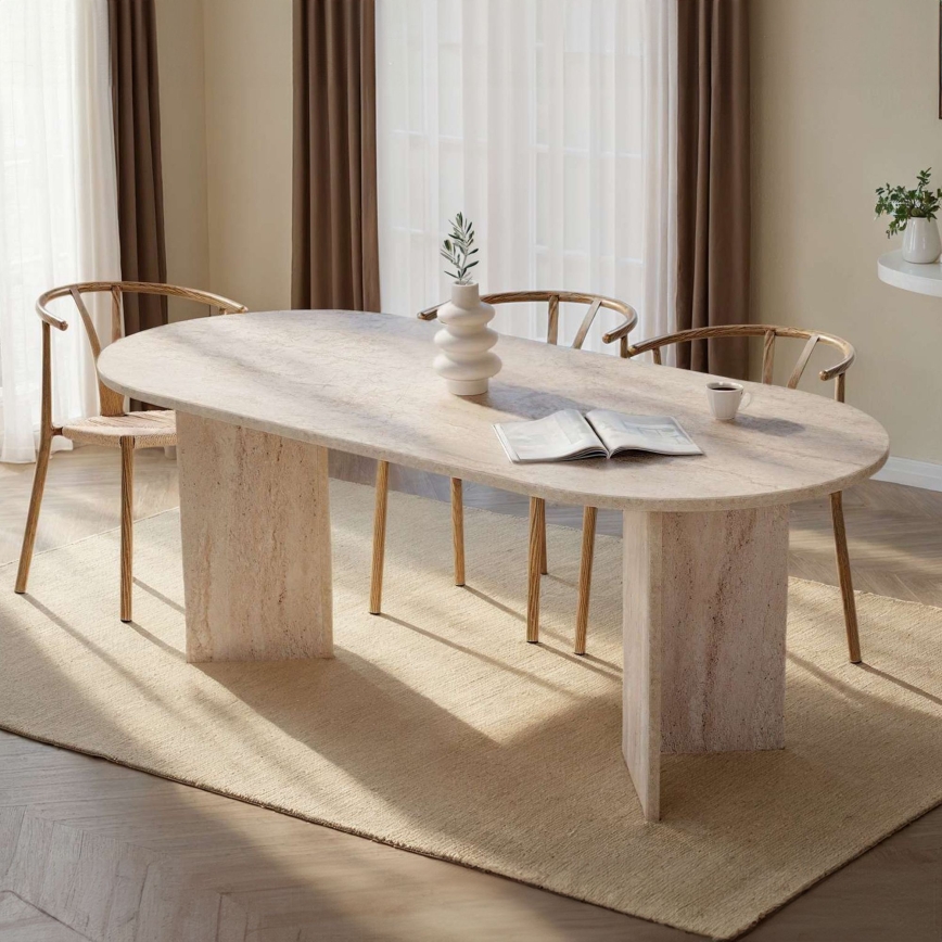 Eettafel NEL 200x90 cm beige