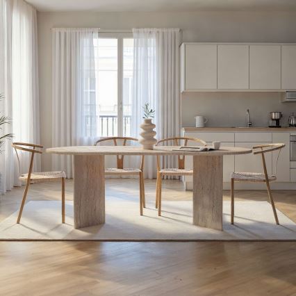 Eettafel NEL 200x90 cm beige
