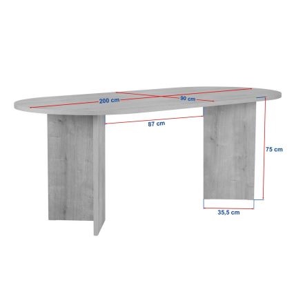Eettafel NEL 200x90 cm beige