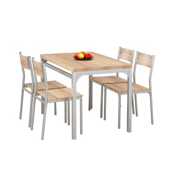 Eettafelset MALCOLM 110x70 cm metaal/sonoma eiken