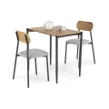 Eettafelset NANDO 84x54 cm grijs/bruin/zwart