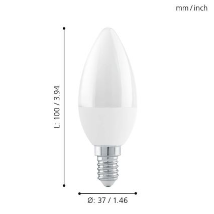 EGLO - LED Lamp cyclisch dimbaar E14/6W/230V - STEPDIMMING warm wit