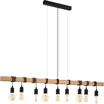 Eglo 182429 - Lustre sur câbles TOWNSHEND 9xE27/60W/230V