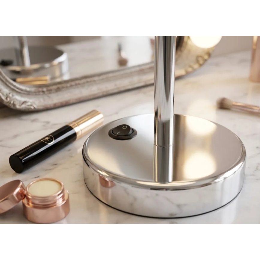 Eglo 201598 - Cosmetische spiegel met LED-achterverlichting LED/4W/4xAA IP65 hoogglans chroom