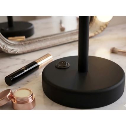Eglo 201599 - Miroir de maquillage avec éclairage LED LED/4W/4xAA IP65 noir