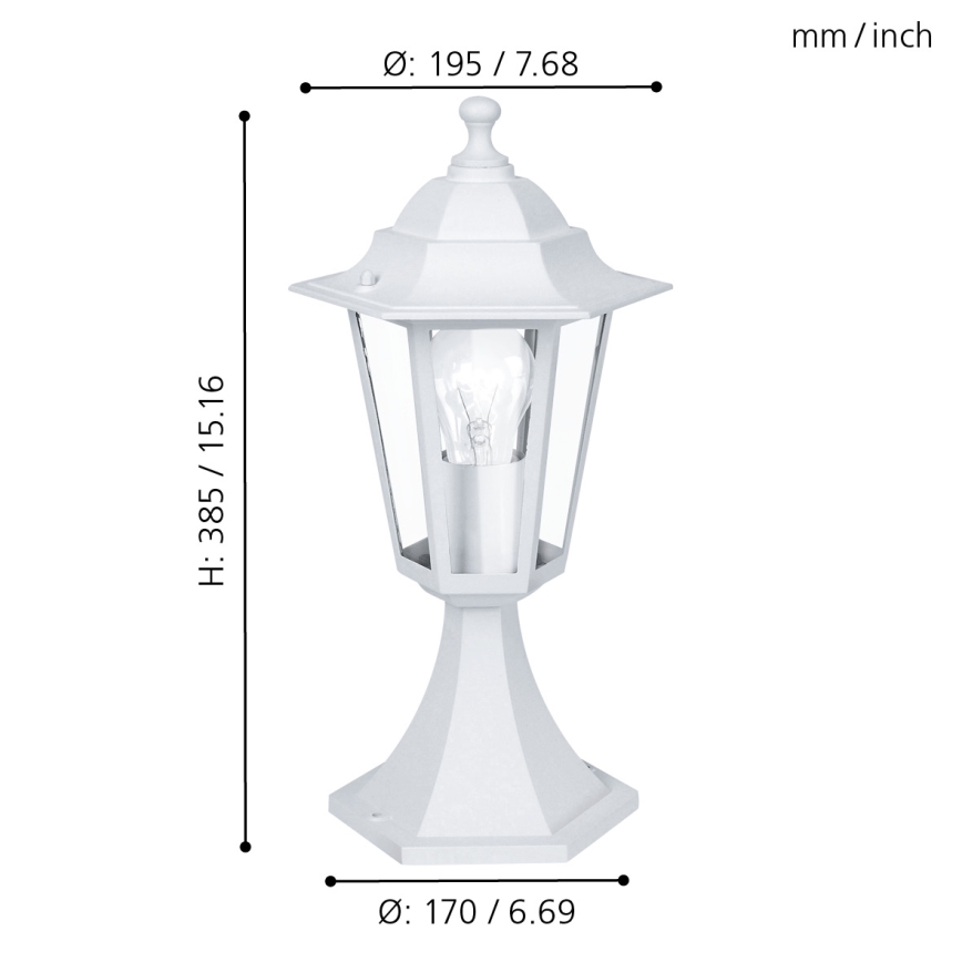 Eglo - Lampadaire extérieur 1xE27/60W