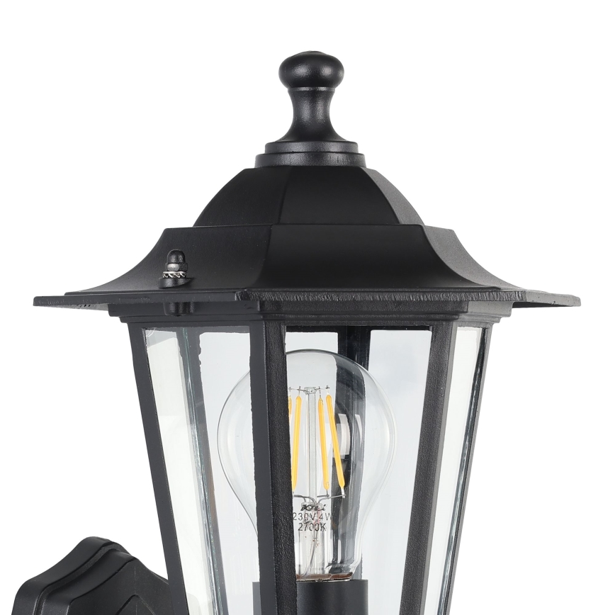 EGLO -  Wand Lamp voor buiten met Sensor 1xE27/60W zwart