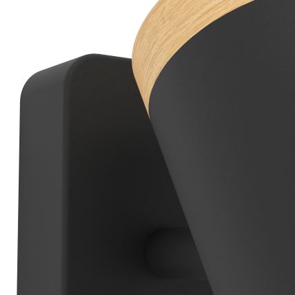 Eglo - Badkamerspot 3xGU10/3W/230V IP44 zwart/beige