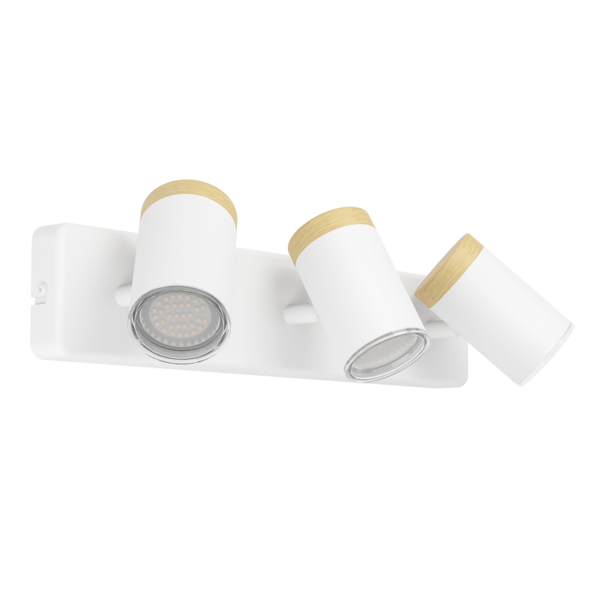 Eglo - Spot de salle de bains 3xGU10/3W/230V IP44 blanc/beige