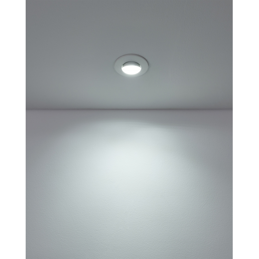 Eglo - Lot de 10 spots encastrables LED, 4,9 W, 230 V, 2700/4000/6500 K, Ø 9 cm, blanc