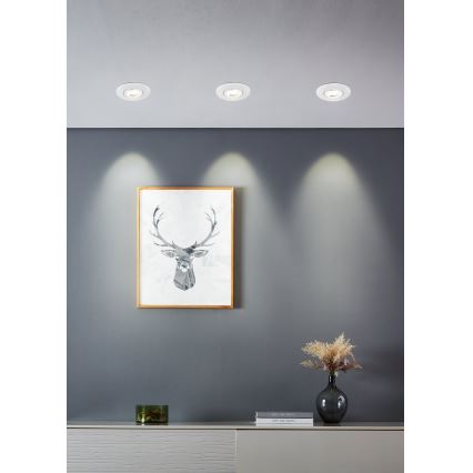 Eglo - Set van 10 LED-inbouwspots LED/4,9W/230V 2700/4000/6500K Ø 9 cm wit