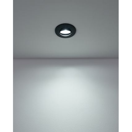 Eglo - Set van 10 LED-inbouwspots 4,9W/230V 2700/4000/6500K Ø 9 cm zwart