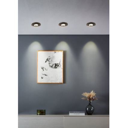 Eglo - Set van 5 LED-inbouwspots, LED/4,9W/230V, 2700/4000/6500K, Ø 9 cm, mat chroom