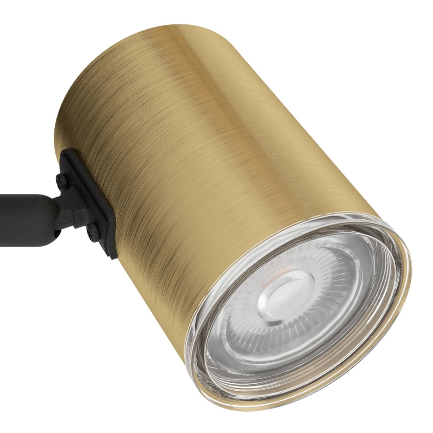 Eglo - Spot mural pour salle de bains 1xGU10/5W/230V IP44 noir/doré