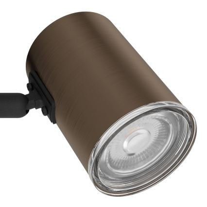 Eglo - Badkamer wandspot 1xGU10/5W/230V IP44 zwart/bruin