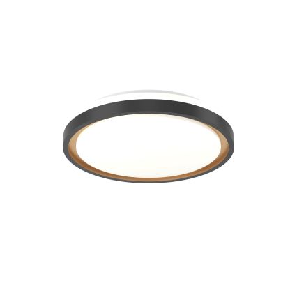 Eglo 300684 - LED RGBW dimbare plafondlamp MALERAMARA-Z LED/14W/230V 2700-6500K Ø 35,7 cm zwart/goud + afstandsbediening