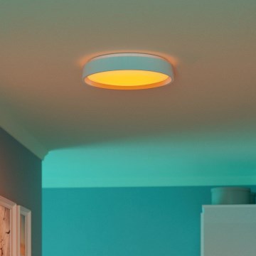 Eglo 300686 - Plafonnier LED RGBW dimmable MASSIGNANO-Z LED/18,5W/230V 2700-6500K Ø 40 cm blanc + télécommande