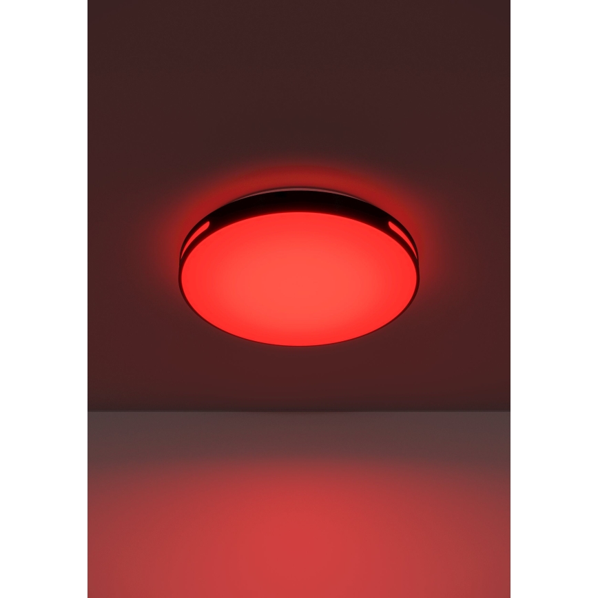 Eglo 300687 - Plafonnier LED RGBW dimmable MONTEGRANARO-Z LED/18,5W/230V 2700-6500K Ø 39,4 cm noir + télécommande