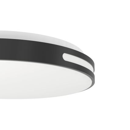 Eglo 300687 - Plafonnier LED RGBW dimmable MONTEGRANARO-Z LED/18,5W/230V 2700-6500K Ø 39,4 cm noir + télécommande