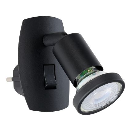 Eglo - Luminaire LED à brancher 1xGU10/4,5W/230V noir