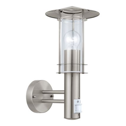 EGLO 30185 - Wandlamp met sensor voor buiten LISIO 1xE27/60W/230V IP44